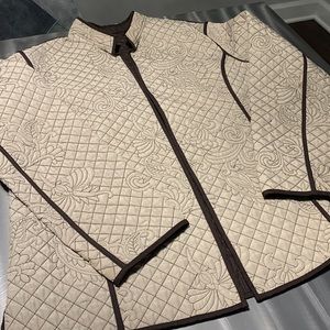 Vintage Reversible Quilted Open Front Jacket Size L